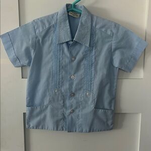 Little Things Mean a Lot Sky Blue Kids Button Down Shirt
